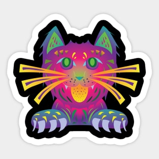 cat abstract Sticker